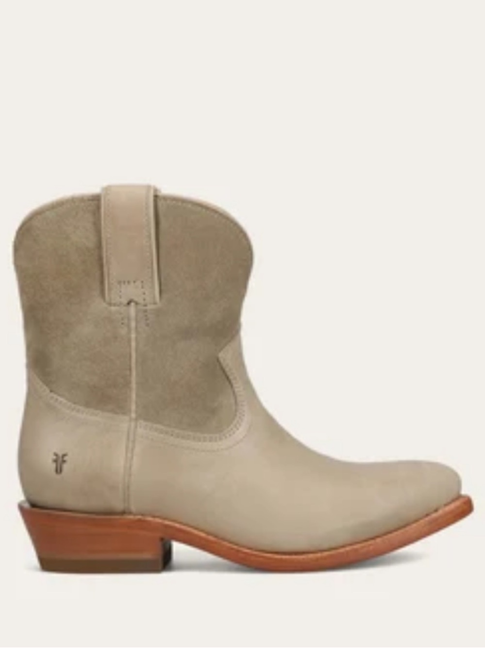 New FRYE  Mixed Leather Billy Ankle Boots  Women’s - Eucalyptus Size 8M